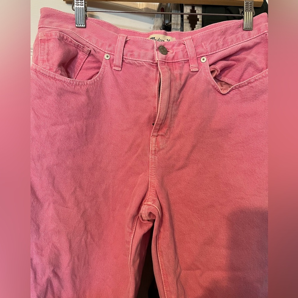 Madewell Pink High-Rise Straight Jeans - Picture 7 of 14